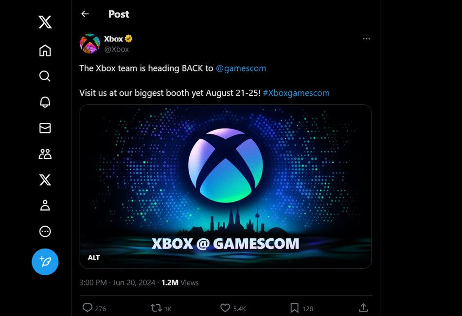 Xbox anuncia participação na Gamescom 2024