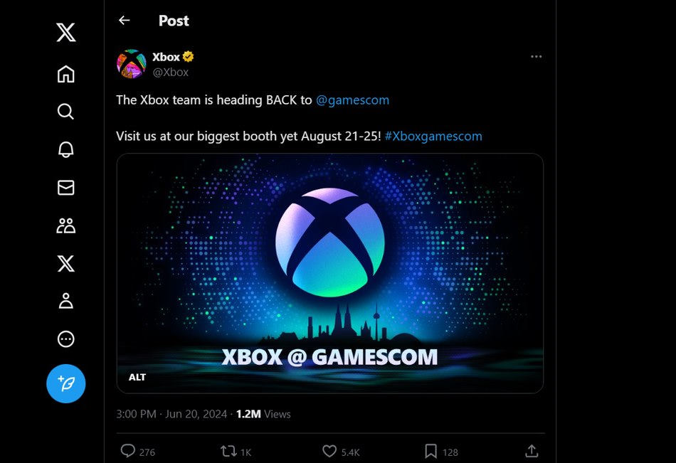 Xbox confirma seu grande retorno à Gamescom 2024