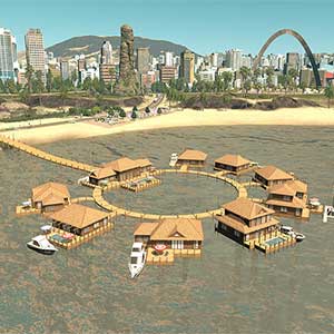 Cities Skylines Hotels & Retreats Casas Flutuantes