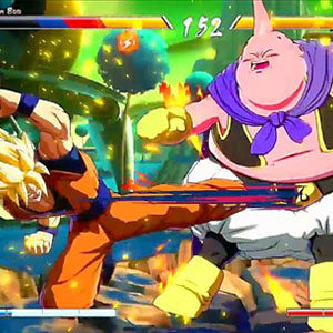 Dragon Ball FighterZ - Majin Buu contra Goku