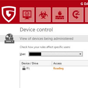 G Data Total Security - Controlo de dispositivos