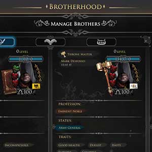 Brotherhood players dashboard